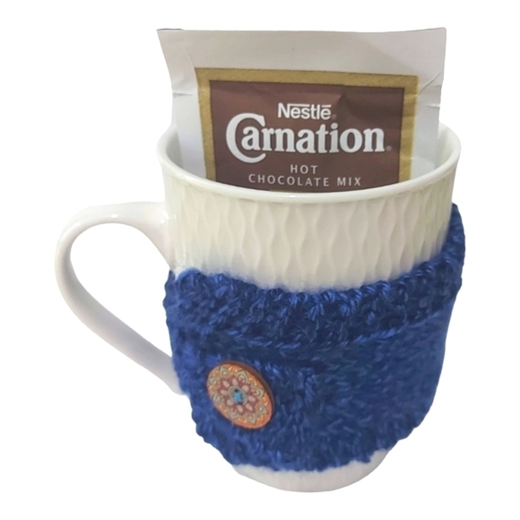 Handcrafted Mug Cozy Set - 14oz, Acrylic Knit - Picture 2 of 4
